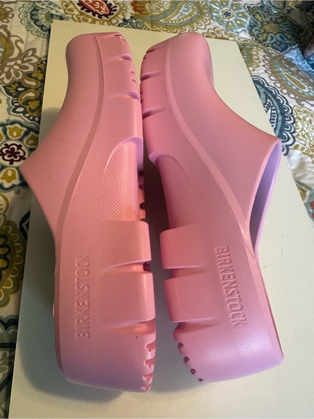 Birkenstock Fondant Pink Polyurethane Clogs Sz 40 L9 M7 - Picture 5 of 10